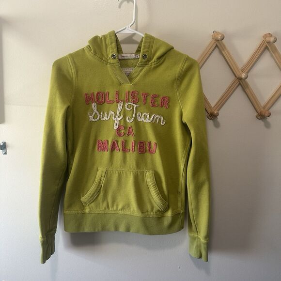 Hollister Tops - Women’s Hollister Hoodie Y2K Write-out Logo Green Size Medium